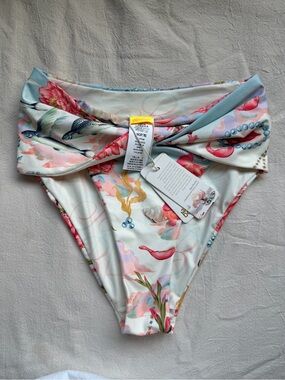 Agua Bendita Lily Fish Print Bikini Bottom